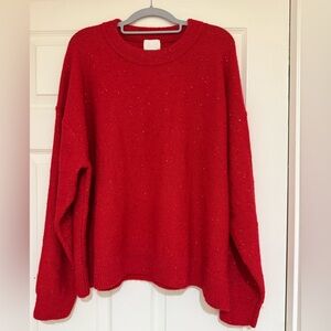 H&M XL red sweater NWT